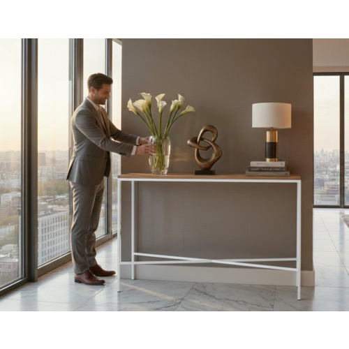 KONSOLA - REGAŁA Z DREWNA LITEGO DĄB OLCHA JESION SKD-385